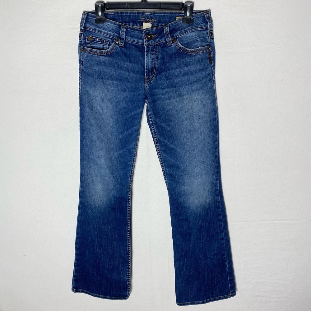Vintage Y2K Silver Jeans Suki Surplus Bootcut Med Wash Low Rise Jeans 30